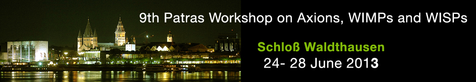 9th Patras Workshop on Axions, WIMPs and WISPs
